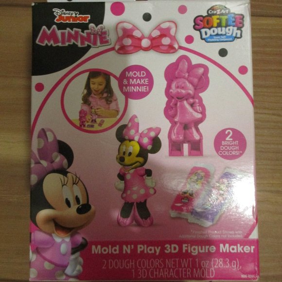 Disney Minnie Mouse Cra Z Art Softee Dough Mold n Play 3D Figure Maker - Picture 1 of 6
